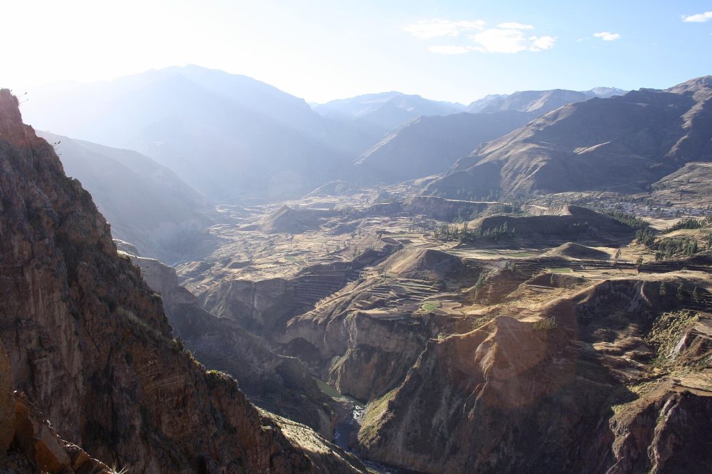Mountain landscape in Colca Canyon near Chivay, Peru