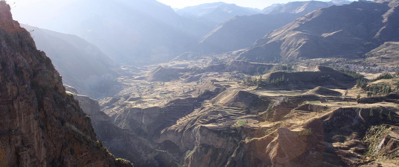 Mountain landscape in Colca Canyon near Chivay, Peru