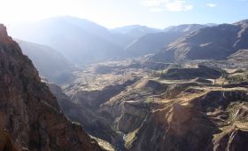 Mountain landscape in Colca Canyon near Chivay, Peru