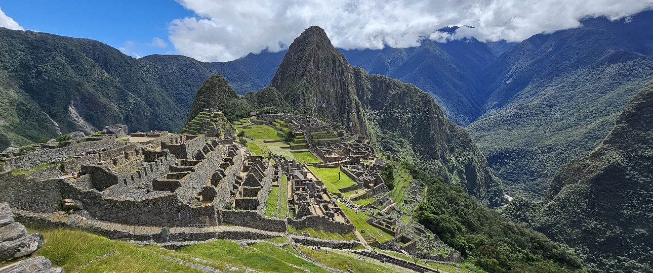 Panoramic view of Machu Picchu in Peru